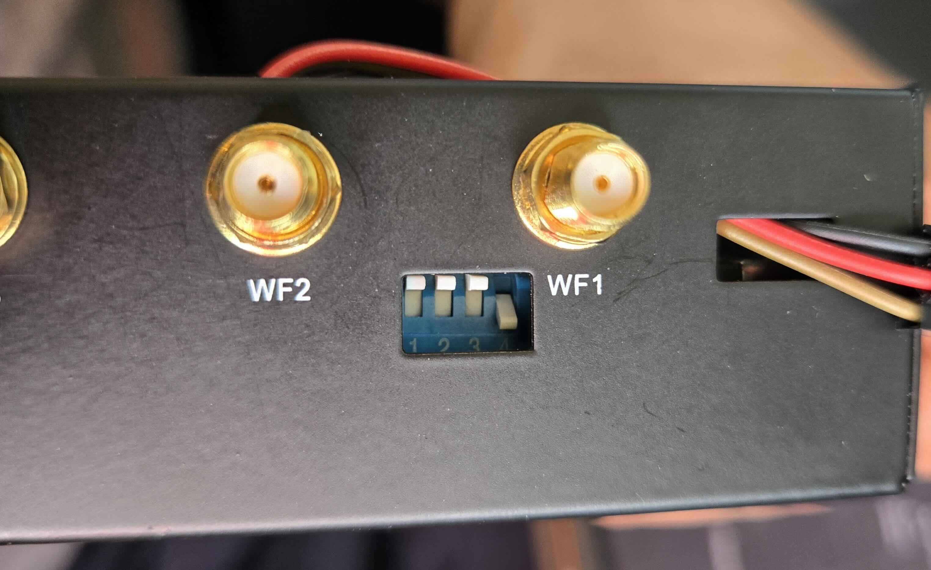 Switches set to 1110